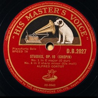 HMV : Cortot - Chopin Etudes